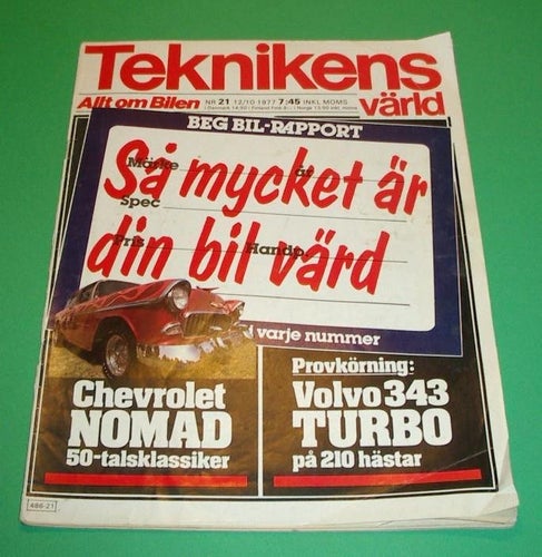 Teknikens Värld 1977/21 - Biltest: Datsun 180 B.