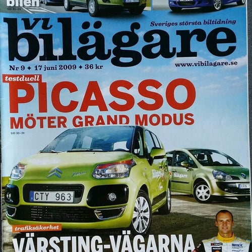 Vi bilägare nr 9 2009: Citroën C3 Picasso, Renault Grand Modus, beg BMW 1-serien