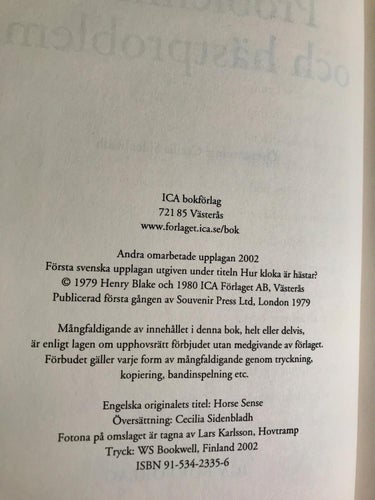 PROBLEMHÄST OCH HÄSTPROBLEM Henry Blake 2002