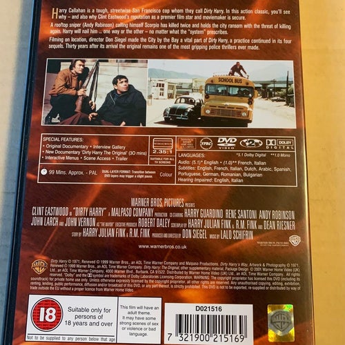 Dirty Harry, Dvd