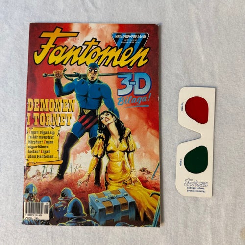 Fantomem: Demonen i Tornet, 1989 Inkluderar 3D-glasögon.