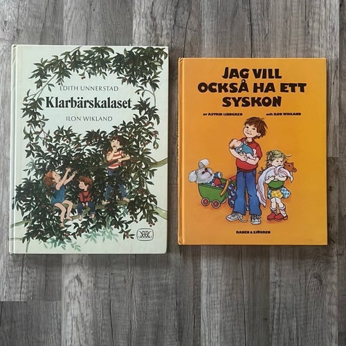 2 böcker av Illon Wikland | Klarabärskalaset | Jag vill också ha ett syskon |