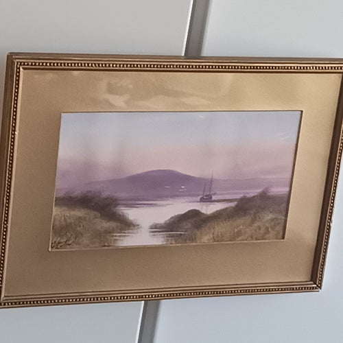 Tavla med landskapsmotiv, havet