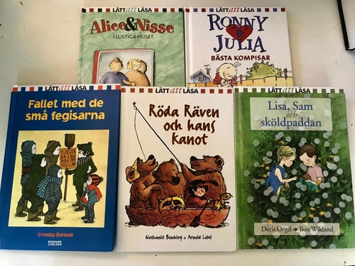 5 LÄTT ATT LÄSA bla Alice & Nisse, Ronny & Julia, Röda Räven och hans kanot