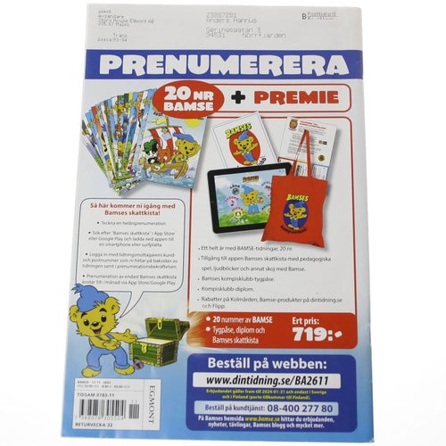 Bamse - 2023 - NR 11/12 - Jakten på rara Klaras skatt
