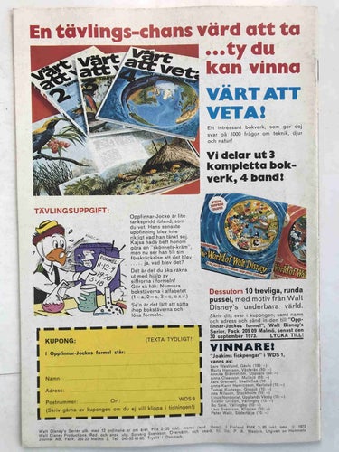 Walt Disney´s Serier - 1973:9 FN-VF