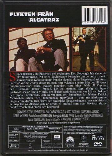 FLYKTEN FRÅN ALCATRAZ - DVD (Clint Eastwood)