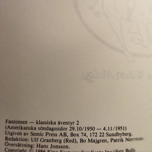 Fantomen klassiska äventyr 1987 Fantomens ring, Repfolket. Very Fine plus