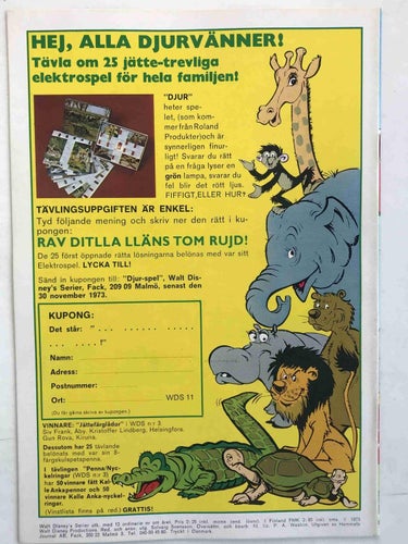Walt Disney´s Serier - 1973:11 NM
