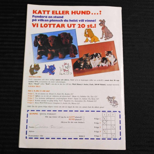 Walt Disney's serier - 1974 - NR 9 - Ett sju-sjungande sjöäventyr!