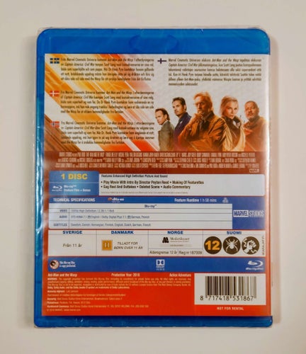 ANTMAN AND THE WASP - Inplastad Bluray - billig frakt 12 kr !!!