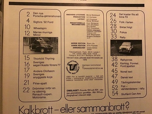 IMS NR 1 1978 PORSCHE,SIGFORS 32 FORD, RALLYCROSS,MINOR,MARKKU ALEN FIAT 131