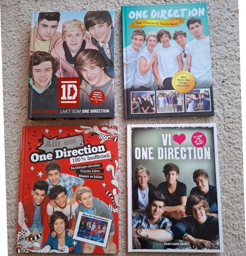 One direction - 4 stycken böcker.