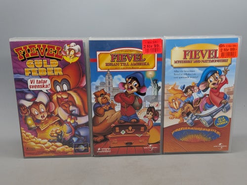 Fievel Guld Feber - Resan till Amerika - Mysteriet med nattmonstret - VHS