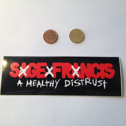Sage Francis - A Healthy Distrust - Klistermärke/sticker - 150x50mm