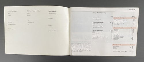 VOLVO - Instruktionsbok - 340/360 - årsmodell 1984