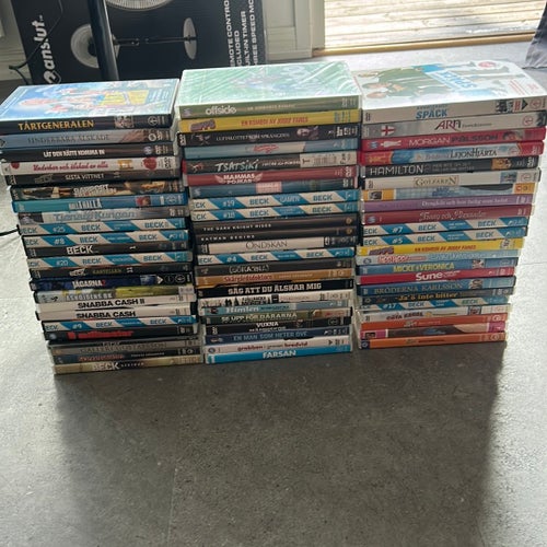 Stor samling av DVD-filmer, svenska filmer