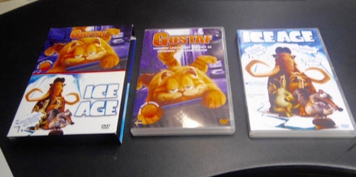 2 DVD filmer ICE AGE o GUSTAF Tecknad barnfilm. OBS svenskt tal och text