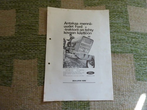 Ford traktor original reklam broschyr på finska