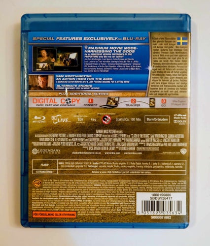 CLASH OF THE TITANS - Spegelblank Bluray - billig frakt 12 kr !!!