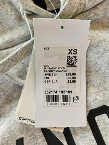 NY hoodie storlek XS
