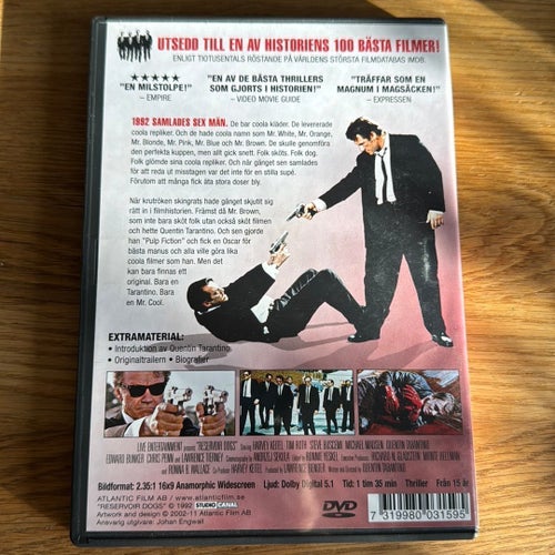 Reservoir Dogs - Quentin Tarantino DVD