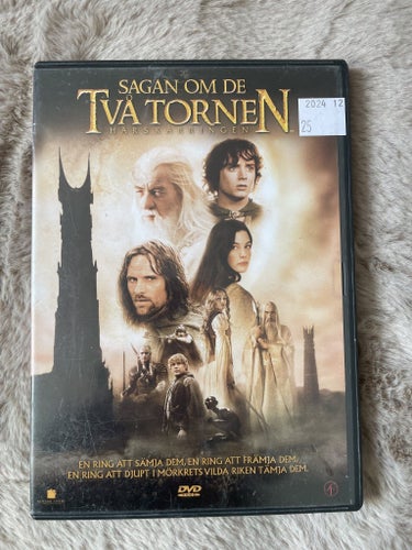 Sagan Om De Två Tornen Härskarringen DVD Peter Jackson Fantasy Klassiker Fint Sk
