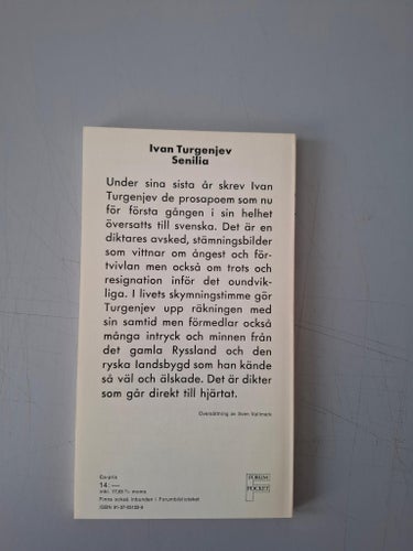 Ivan Turgenev: Senilia - prosapoem