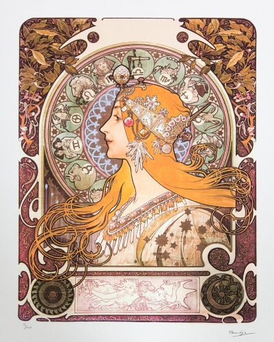 ALPHONSE MUCHA - "ZODIAC" - BEGRÄNSAD UPPLAGA
