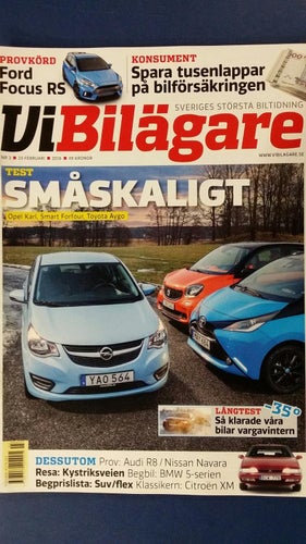 Vi Bilägare nr 3 2016: Nissan Navara, Smart Forfour, Opel Karl, Toyota Aygo, XM
