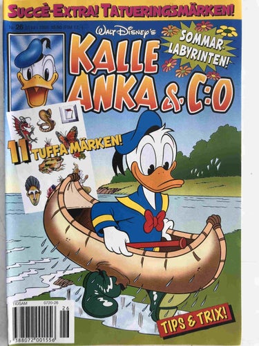 Kalle Anka - 1995:26 VF med tatueringsmärken