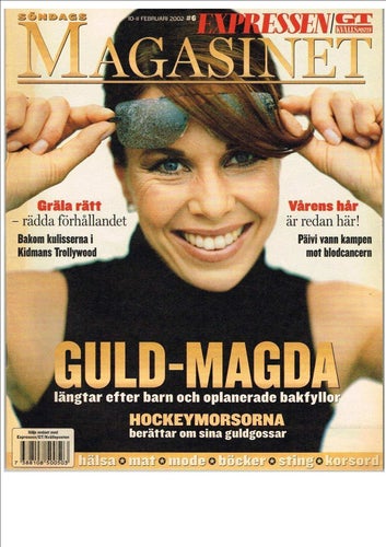 Expressen SöndagsMagasinet 2002 10-11 februari - Omslagsbild: Magdalena Forsberg
