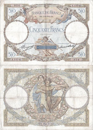 1933 (15 June), 50 Francs - France | P-80b.1
