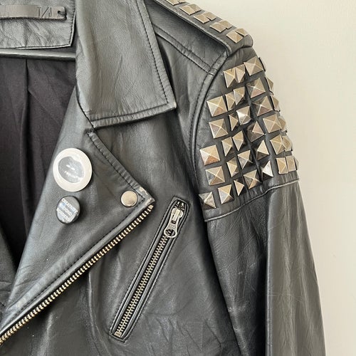 Biker, nitar, Tiger of Sweden, äkta läder, jacka, small
