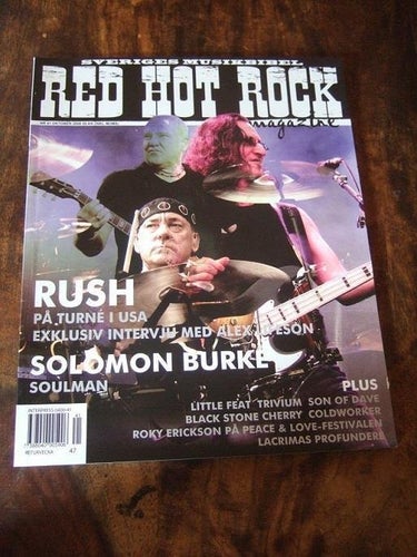 RED HOT ROCK MAGAZINE / NR 41 2008 / Rush / Solomon Burke