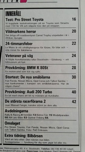 Teknikens Värld 16 1983: BMW R80 ST, Audi 200 Turbo, Opel Corsa, Talbot Samba