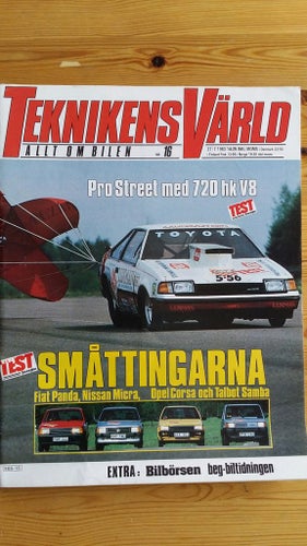 Teknikens Värld 16 1983: BMW R80 ST, Audi 200 Turbo, Opel Corsa, Talbot Samba