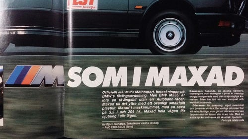 Teknikens Värld nr 14 1985: Test BMW M535i E28, Prov Rolls-Royce Corniche