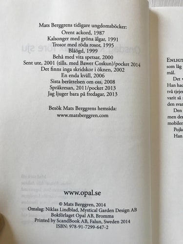 ONSDAG KVÄLL STRAX FÖRE SJU Mats Berggren 2014