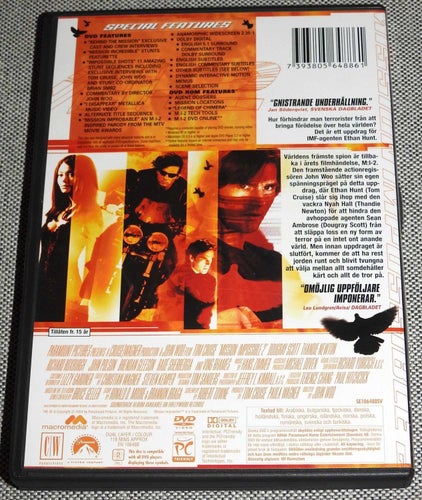 M:i:2 Mission Impossible 2 Tom Cruise, 2004 Sv. Text Actionfilm