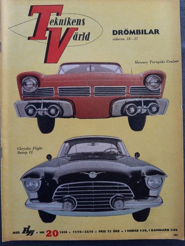 Teknikens Värld 20 1956: NV Progress Skoter 175 cc, IFA P70, Austin-Healey Six