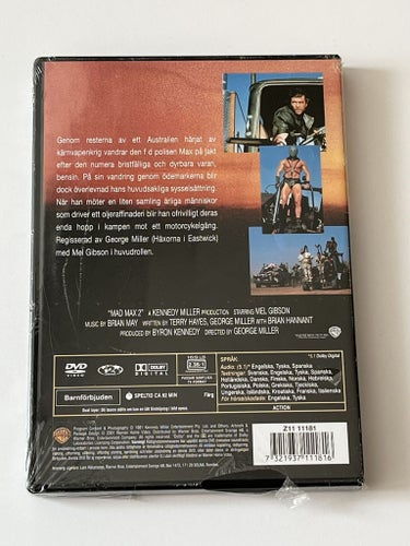 Mad Max 2 - The road warrior (Mel Gibson & Bruce Spence, 1981). Inplastad DVD