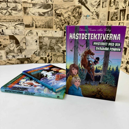 Hästdetektiverna 3st böcker: Den skrämda ponnyn, Hemliga ryttaren, Spökhästen