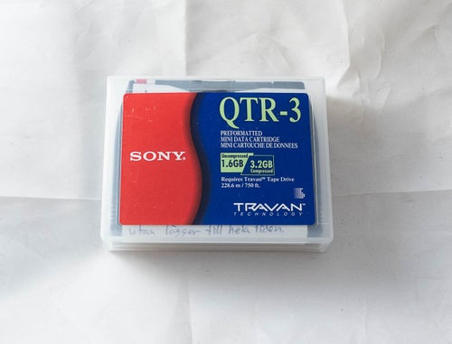 Sony Travan QTR-3 Mini Data Cartridge - Vintage Hårddisk Datakassett