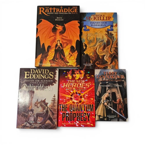 Fantasyböcker – 5 st (Eddings, Goodkind, McKillip m.fl.)