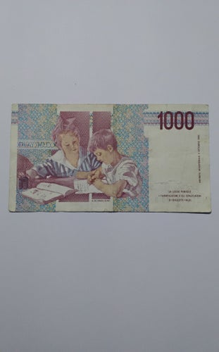 Italiensk Sedel - 1000 Lire