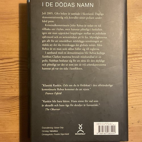 I de dödas namn - Ian Rankin, 2007, kriminalroman, inbunden, skyddsomslag