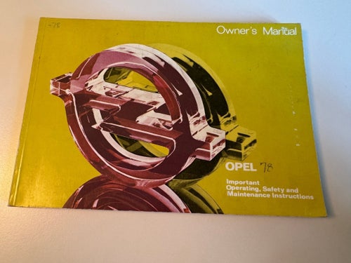 Opel Instruktionsbok 1978