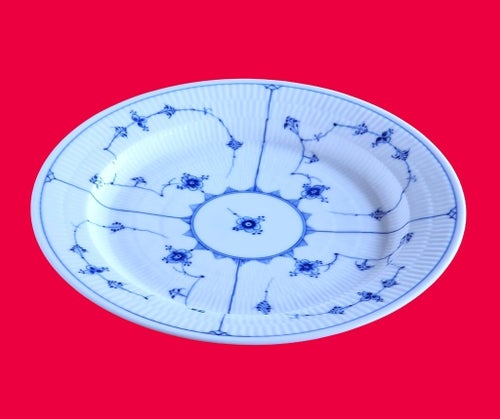 Jättegammalt stort uppläggningsfat 1/107:Royal Copenhagen/Musselmalet/1894-1900