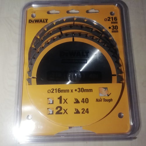 1st DeWalt DT1962-qz 3-pack sågklingor 216mm x 30mm kap- och gersåg